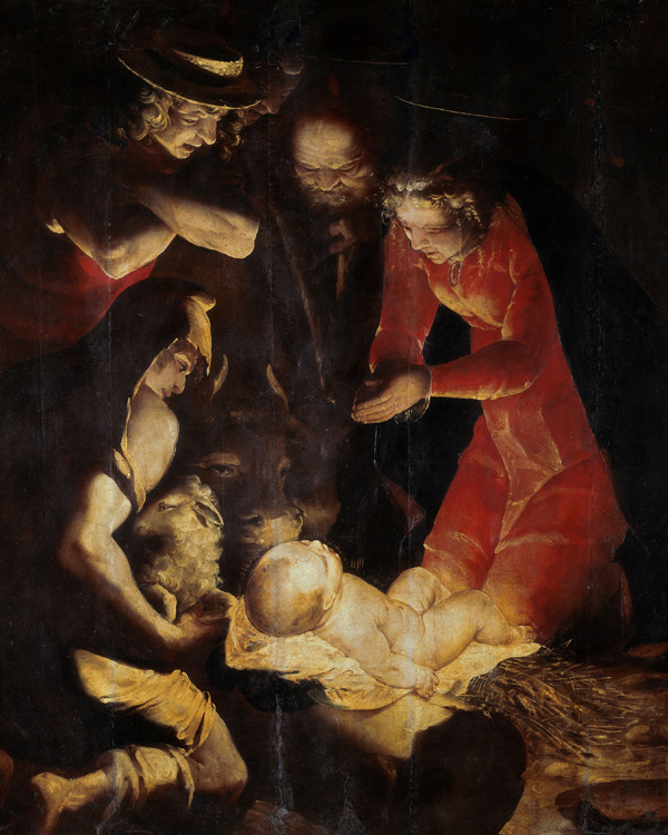 Luca Cambiaso, Adorazione dei pastori (1550 circa), olio su tavola. Milano, Pinacoteca di Brera (Scala).